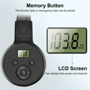 EEEKit Personal FM Radio Headphones, Portable Wireless FM Headset with Soft Ear Muffs for Daily Works