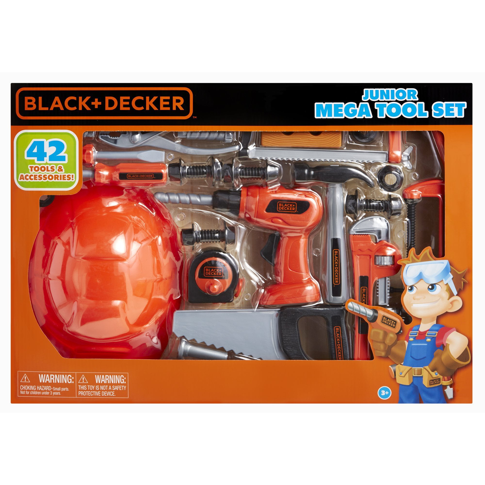 New in Box Black & Decker Jr Carpenter Tool Set with 50 tools & accessories 