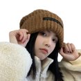 thumbnail image 1 of Jumpingount Gorro de punto para hombre y mujer, gorro de senderismo portátil y transpirable para estudiantes, gorro cálido elástico a la moda para Sombreros Marrón Jumpingount AP013126-03, 1 of 6