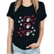 thumbnail image 1 of Fiudx Ofertas Flash Del Día Solo En Línea Tops con Estampado de Moda para Mujer, Blusa de Manga Corta, Camisetas Divertidas con Cuello Redondo, 1 of 3