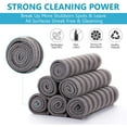 thumbnail image 3 of YWC-Stainless Steel Microfiber Cleaning Cloth for Kitchen Stovetop, Multi-Purpose Non-Scratch Cleaning Towel, Stripe Pattern, 12 x 12 Inches, Pack of 8, 3 of 4