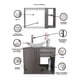 thumbnail image 4 of Combo de Gabinete para Baño con Puerta Y Cajón con Lavabo Y Monomando + Botiquín con Espejo, 4 of 5