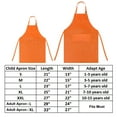thumbnail image 2 of Opromo Colorful Cotton Canvas Kid\'s Aprons with Pocket, Artist Apron & Chef Apron (Orange, 25"L x 21"W), 2 of 7