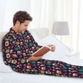 thumbnail image 6 of Balery Cute Animal Pattern Pajama Sets for Men Long Sleeve 2 Piece Sleepwear Loungewear Sets Soft PJ's with Pockets Long Sleeve Comfy Pj Sets-Medium, 6 of 7