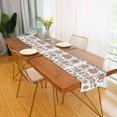 thumbnail image 2 of Yayeee Table Runner 90 inches Long Home Kitchen Dinning Party Decoration, Green Nordic Christmas House, 2 of 7