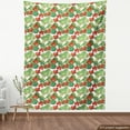 thumbnail image 3 of Ambesonne Hibiscus Fabric by the Yard Upholstery, Endemic Flowers Botany, 5 Yards, Vermilion Lime Green, 3 of 4