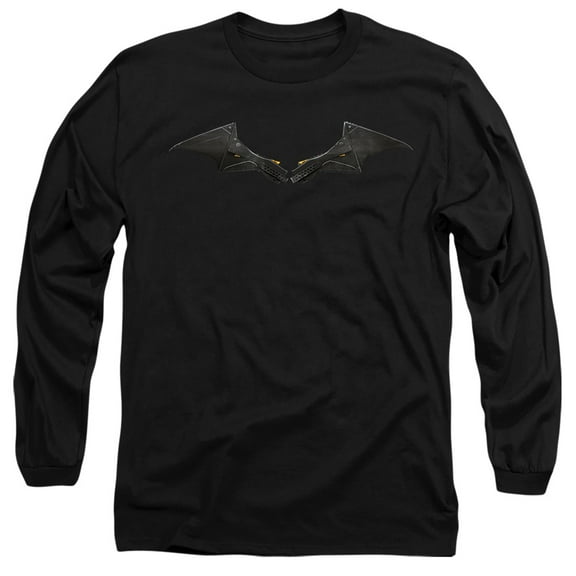 The Batman (2022) Unisex Adult Long-Sleeve T Shirt, Chest Logo, 2X-Large