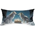 thumbnail image 2 of Coolnut Wolves in Winter Snow Plush Pillow Case, Zippered Bed Pillow Pillowcases, Super Soft and Cozy Pillowcase Covers for Sleep Decor Giftsation - Queen Size 20x30in, 2 of 7