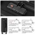 thumbnail image 5 of 2 Piece Luggage Set with Wheels, 20-inch Carry on Luggage, 24" Checked Luggage,Black, 5 of 8