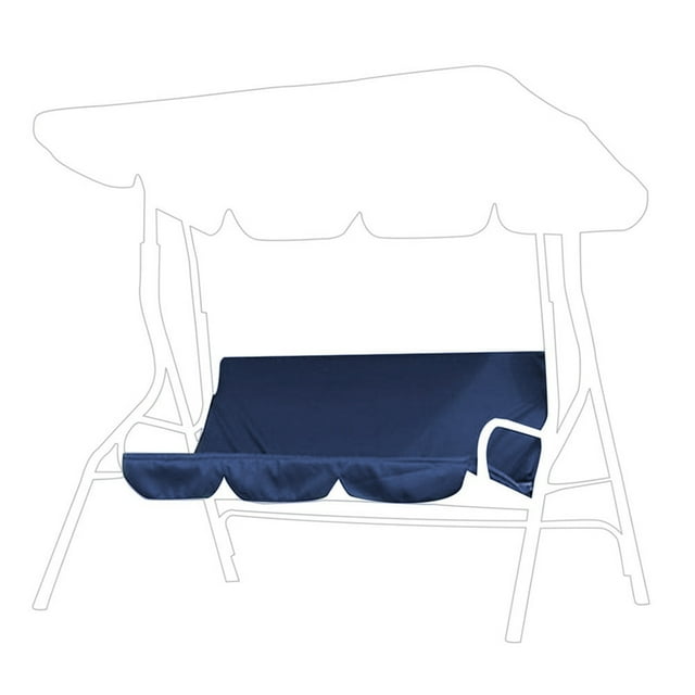 Housse de Coussin pour Balançoire, Coussin de Remplacement Imperméable pour Banc de Hamac, Tissu Polyester Taffetas 3 Places pour Jardin Cour Extérieur (Bleu)
