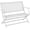 White, variant on LiteHaven Wood Outdoor Bench, 2-Person Foldable Patio Acacia Wood Garden Bench with Backrest and Armrests for Garden, Porch, Park, Balcony, White
