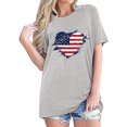 thumbnail image 2 of CHUANK Plus Hauts pour Femmes Chic Décontracté Col Rond Manches Courtes Chemises et Blouses pour Femmes T-Shirts à Imprimé Papillon du 4 Juillet pour Femmes Tunique Graphique Patriotique Tendance Haut d'Été Plage, 2 of 4