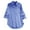 Blue, variant on Womens Summer Tops Casual Linen Plaid Collar Long Sleeve Retro Button Up Shirt Womens Shirts Blue L
