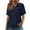 Navy, variant on GigrtiJin Blouses for Women Dressy Casual Summer Lace Trim Short Sleeve Tops Button down Loose Collared Work T Shirts