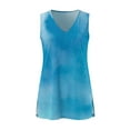 thumbnail image 5 of Outfmvch tank top for women Casual Tie Dye Printing Tank Sleeveless Vest T Shirt womens tops crop tops Blue, 5 of 6