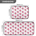 thumbnail image 3 of 2-Piece Kitchen Mat Set Non Slip Washable Floor Mats Decorative Rugs for Kitchen Sink Laundry Pink Roses and Red Hearts, 3 of 7