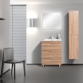 thumbnail image 2 of Eviva Joy 24" Maple Freestanding Bathroom Vanity w/ White Integrated Top, 2 of 5