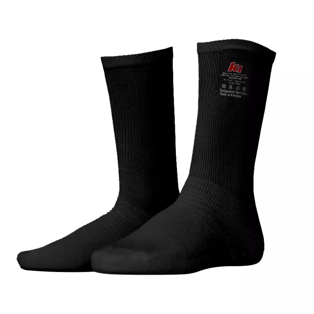 K1 Racegear Socks Nomex K1 Black Small/Medium