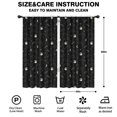 thumbnail image 2 of Blackout Kids Curtains,Black Night Sky Pattern Childrens Insulated Curtains Set Of 2,Bedroom Essentials,Toddler Room Decor 42x84in(106x213cm), 2 of 5