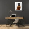 thumbnail image 3 of Fab Funky 20x24 White Modern Wood Framed Museum Art Print Titled - Cocker Spaniel, Formal Hound and Hat, 3 of 4