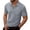 Gray, variant on Mens Solid Color Polo Shirts with Pocket Quarter Zip Collar Summer Short Sleeve Loose Casual Shirts White S