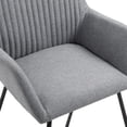 thumbnail image 5 of vidaXL Chaises de Salle à Manger 6 Pcs Tissu Gris Pâle, 5 of 5