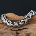 thumbnail image 4 of EOEMY Stainless Steel Cool Men Wrist Bracelet Link Chain Solid Male Jewelry 8.66" 11mm-Silver, 4 of 4