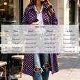 thumbnail image 3 of Hzzrkos Women's Polka Dot Long Coat, Lapel Collar Button Front Long Sleeve Casual Overcoat, Printed Lightweight Outerwear for Everyday Wear and Layering, 3 of 5