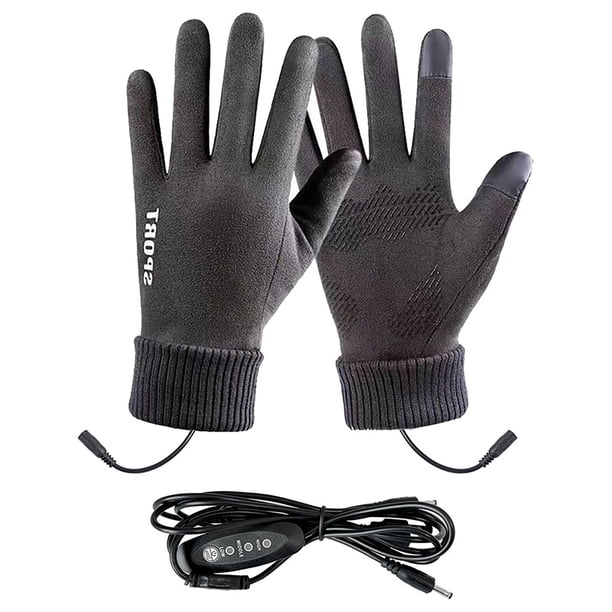Guantes con calefacción y control de temperatura por USB, perfectos para el invierno, que proporcionan calidez y protección contra el frío.