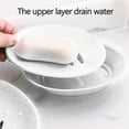 thumbnail image 4 of FXMLRLK 2 Pack Plastic Soap Dish with Drain, White Sponge Holder Easy Cleaning Soap Saver Tray Caddy Keep Dry Stop Mushy for Shower Bathroom Kitchen, 4 of 7