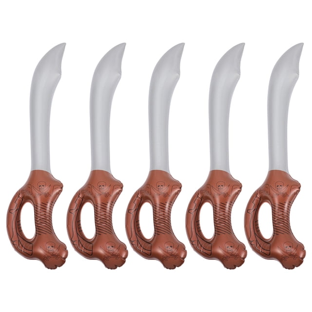 Miangastore inflatable swords Inflatable Pirates Sword Yellow Safety Halloween 5Pcs