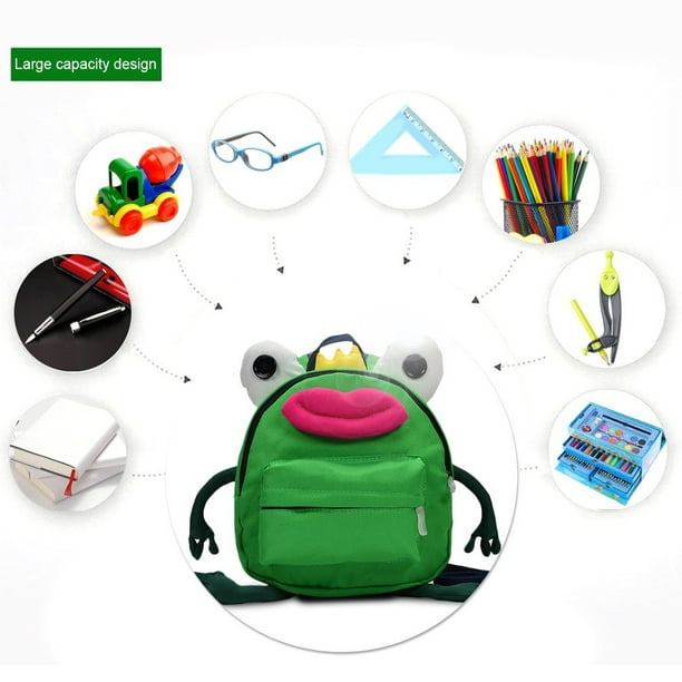 HappyChild Frog Toddler School Bag Plush Bag Kids Bag for 2  to 5 year Child School Bag - School Bag