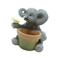 thumbnail image 4 of koolsoo Jardinière Statue d'Éléphant de Jardin Adorable pour Entrée de Pelouse Intérieure et Extérieure avec un Papillon, 4 of 9