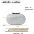 thumbnail image 3 of JUYGO Pleated Evening Bag for Women Sequin Clutch Bag Ladies Sparkly Handbag Bridal Wedding Purse Glitter Shoulder Bag, 3 of 6