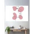 thumbnail image 2 of Line Art Woman Face - Pink Poster Wall Art, Modern Wall Decor For Living Room Bedroom, 16x24 UNFRAMED, 2 of 3