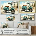 thumbnail image 4 of Designart "Retro Electric Green Scooter wall art II" Transportation Wall Decor, 4 of 5