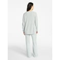 thumbnail image 3 of Time and Tru Women's V-Neck Sweater and Pants Lounge Set, 2-Piece, Sizes, XS-XXXL, 3 of 5
