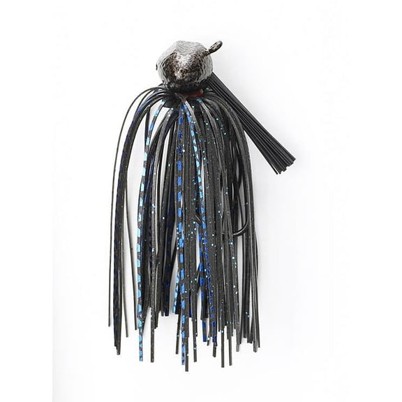 Jewel FB34-725 Football Jig, 3/4 oz Black/Blue Flash, 2/Pack