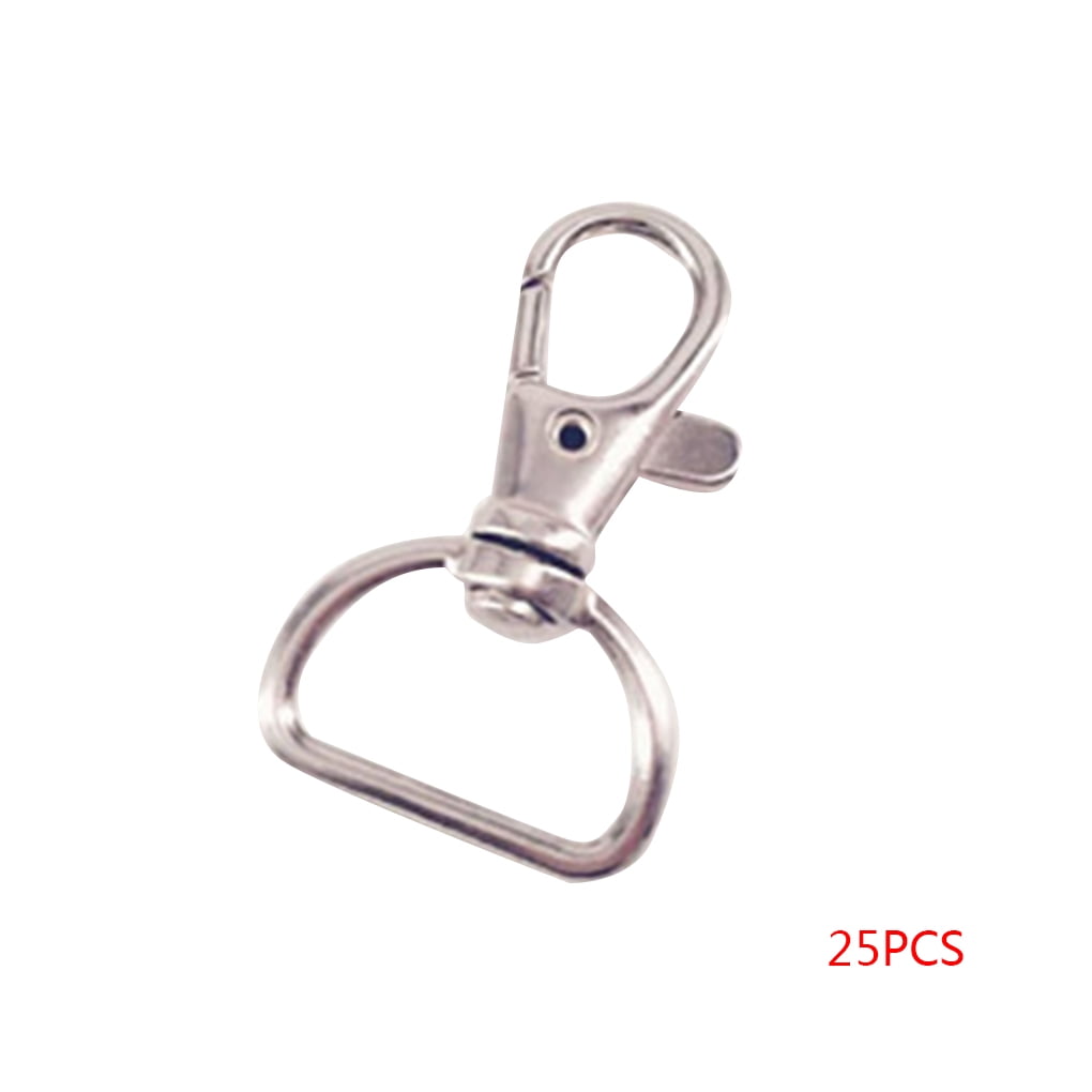 25pcs Dring Lobster Clasp Metal Keyring Spring Lock Buckle High