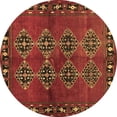 thumbnail image 1 of Ahgly Company Indoor Round Abstract Brown Contemporary Area Rugs, 8' Round, 1 of 4
