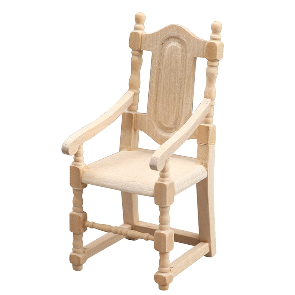 Decorative Doll Chair Adorable Miniature Chair Wooden Doll Furniture
