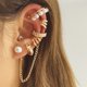 thumbnail image 2 of Paquete de 7 pendientes dorados para cartílago con purpurina para mujer, 2 of 4