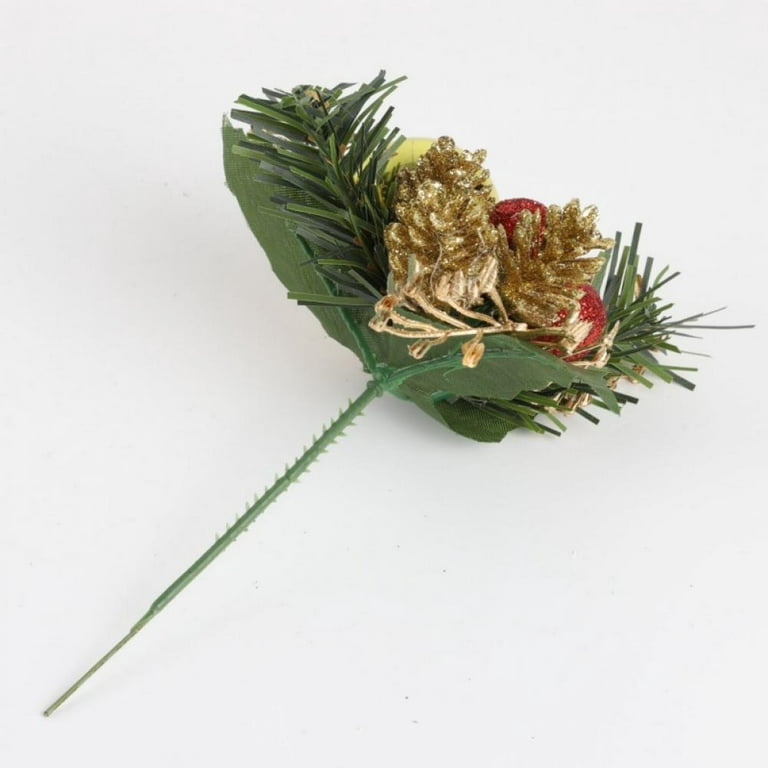 White Christmas Berries/Berry Stems Pine Branches & Artificial Pine  Cones/White Holly Spray/Wreath Picks for Decor