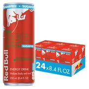 Red Bull Red Edition Sugarfree Energy Drink, Watermelon, 80mg Caffeine, 8.4 fl. oz.