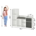 thumbnail image 2 of Kids Bookshelf and Toy Storage, Bookcase with Reading Nook, Book Storage for Kids, 6-Cubby Storage Bench,Toy Organizer Shelf for Playroom, Nursery, Kids Room, 2 of 9