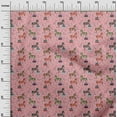 thumbnail image 3 of oneOone Tissu Viscose Chiffon Rose Matériel de Robe de Cirque Tissu Imprimé Tissu au Mètre 42 Pouces de Large-Aa, 3 of 5