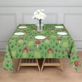 thumbnail image 3 of Red Mushroom Frog Green Pattern Square Tablecloth,Waterproof Square Table Cover,Wipeable Spillproof Washable Table Cover for Home Kitchen Party Decor 42"X42"(107x107cm), 3 of 6