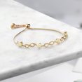 thumbnail image 3 of Gem Stone King 1.20 Ct Round Cabochon White Ethiopian Opal 18K Yellow Gold Plated Silver Keren Hanan Women Adjustable Infinity Tennis Bracelet, 3 of 3