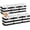 Black and White, variant on 6 Pcs 11 Inch Fabric Storage Cubes with Metal Handle Back to School Classroom Supplies Grey and White Striped Style Collapsible Bins Organizer for School Nursery Shelves Clothes Gift