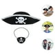 thumbnail image 3 of KAKOWELY Juego de 2 sombreros piratas y parches para el ojo para niños y adultos, para cosplay, fiestas de máscaras, decoraciones de Halloween, accesorios para disfraces de piratas., 3 of 4